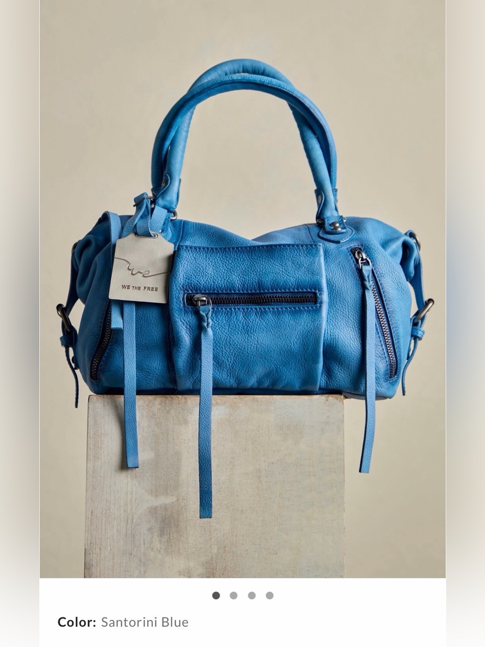 NWT Free People Baby Emerson bag in Santorini blue